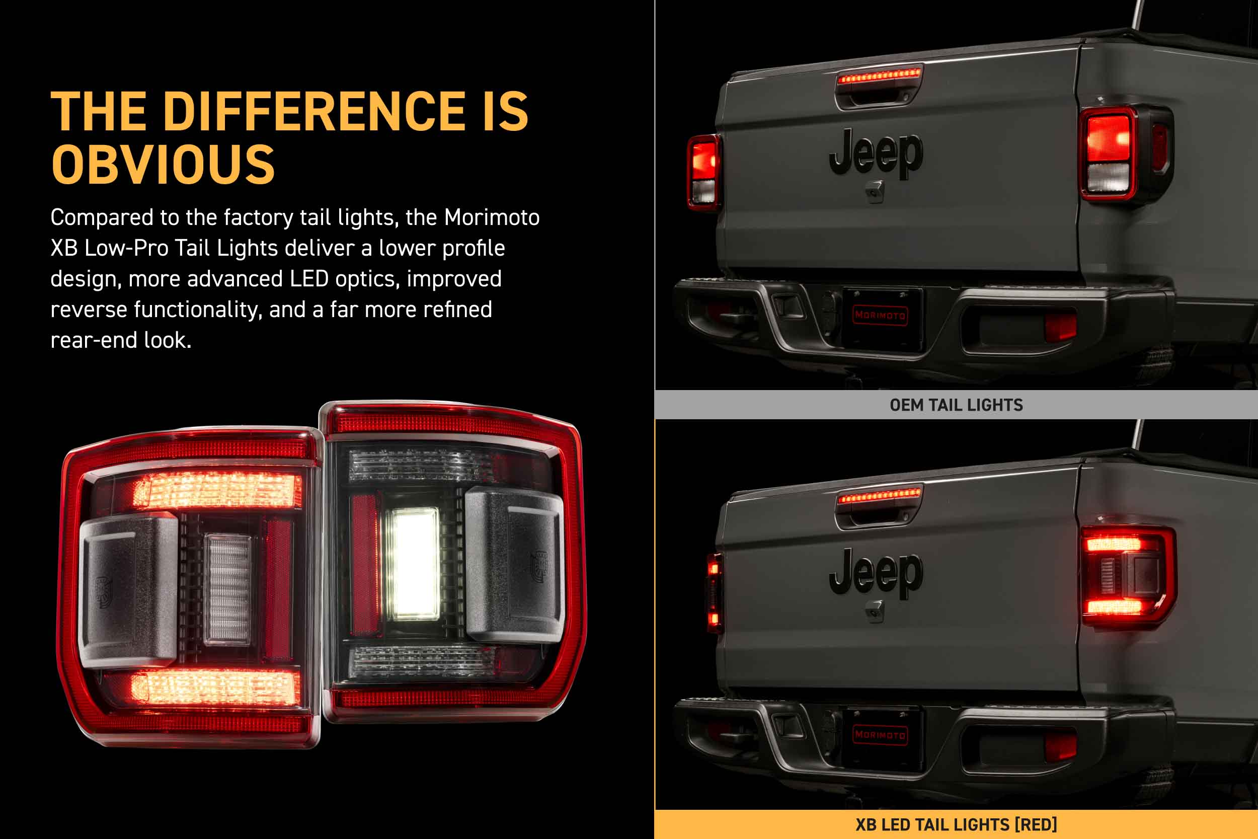 XB LED Tail Lights: 2020+ Gladiator JT (Red Lens / Set)-10