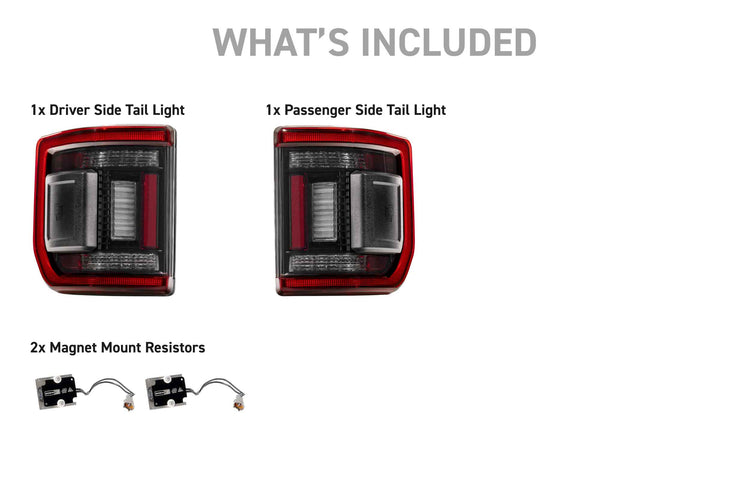XB LED Tail Lights: 2020+ Gladiator JT (Red Lens / Set)-13