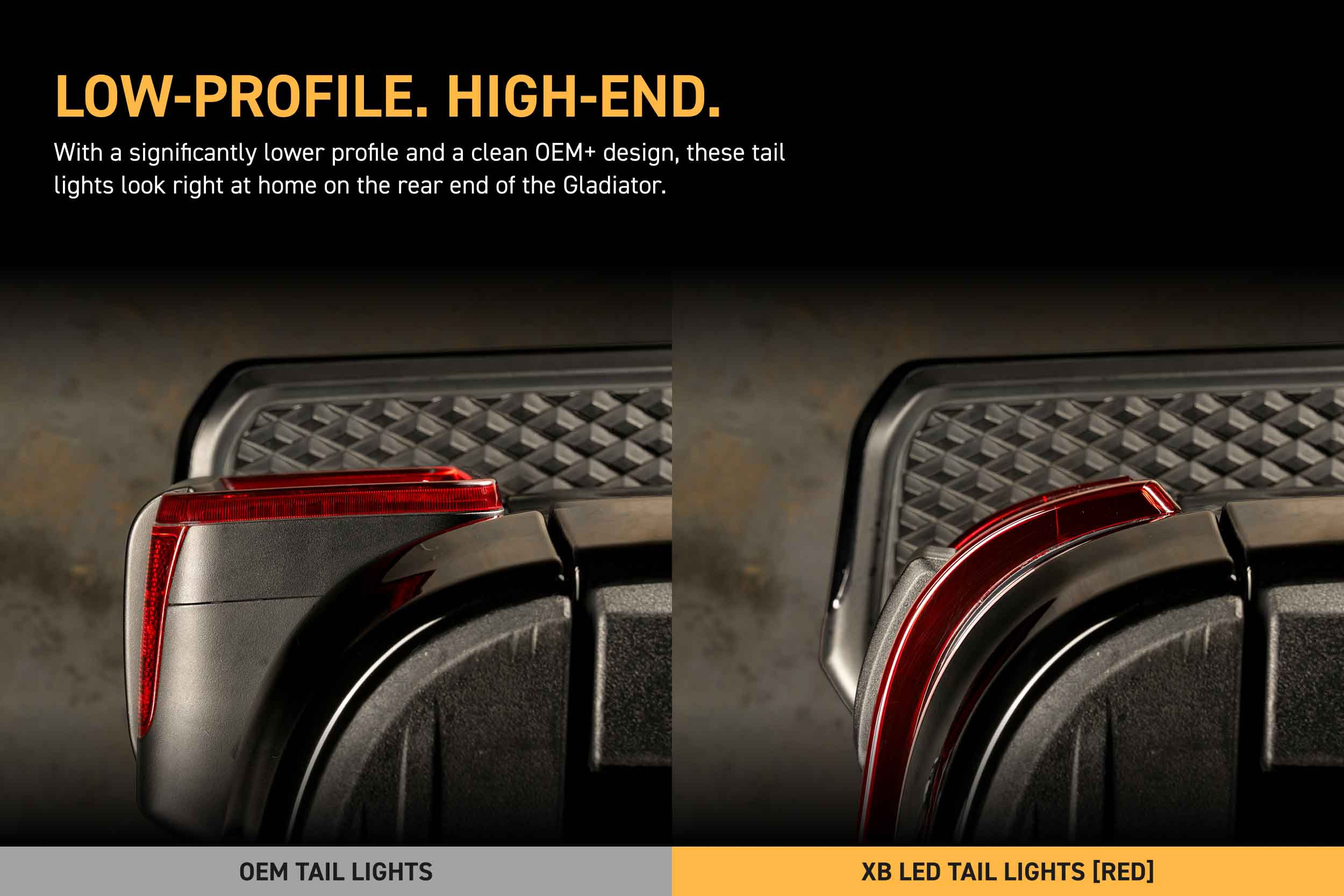 XB LED Tail Lights: 2020+ Gladiator JT (Red Lens / Set)-8