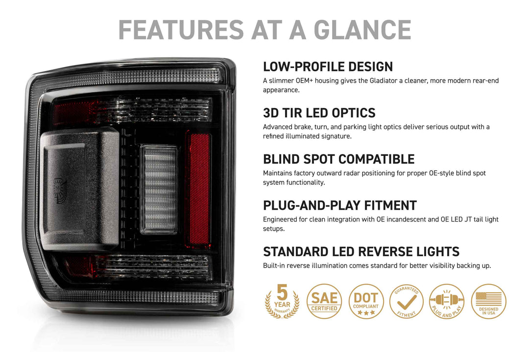 XB LED Tail Lights: 2020+ Gladiator JT (Smoked Lens / Set)-11