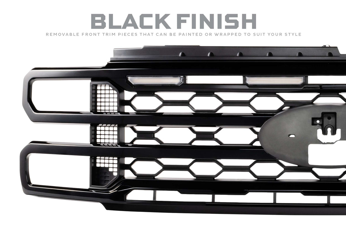 XBG LED Grille: 2023+ Super Duty (Black / Each)-10