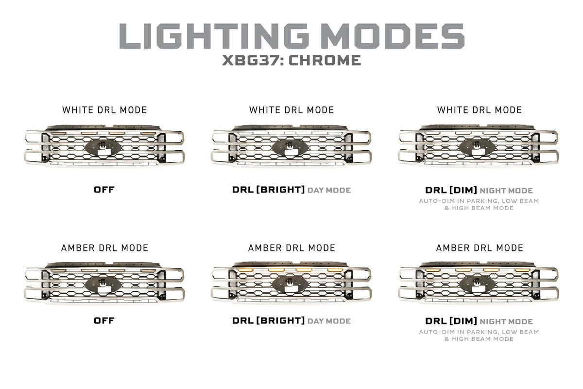 XBG LED Grille: 2023+ Super Duty (Chrome / Each)-10