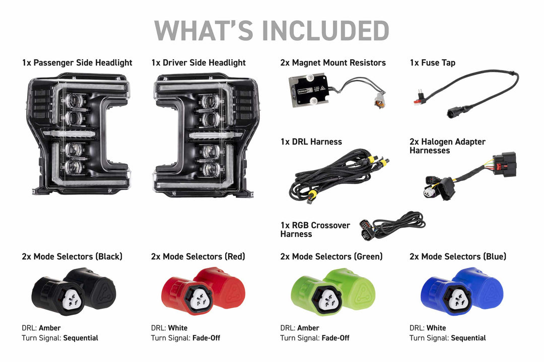 XRGB Evo Headlights: 17-19 Ford Super Duty (Set)-3