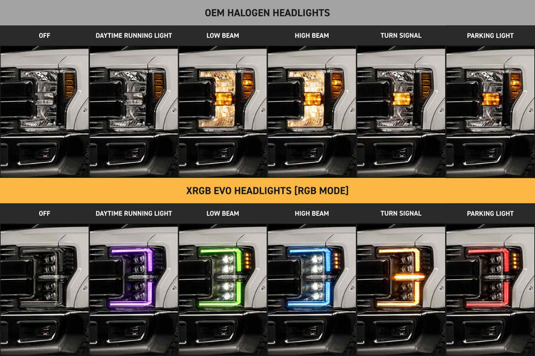 XRGB Evo Headlights: 17-19 Ford Super Duty (Set)-9