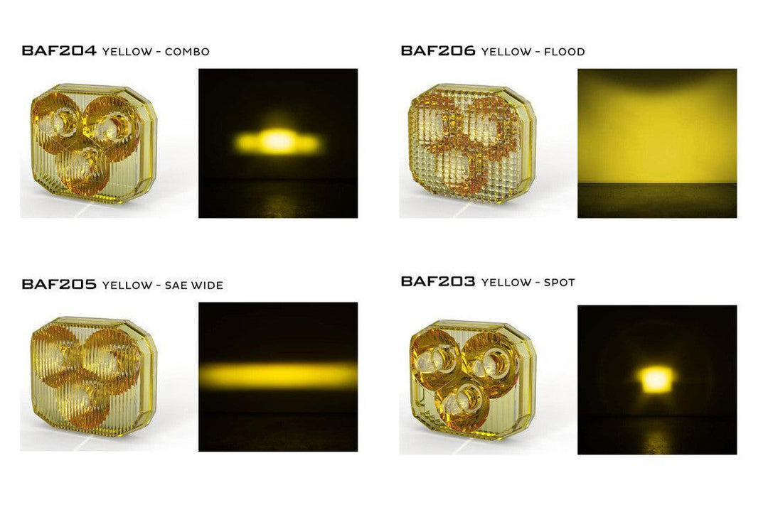 Yellow: Morimoto 4Banger Replacement Lens Optics-3