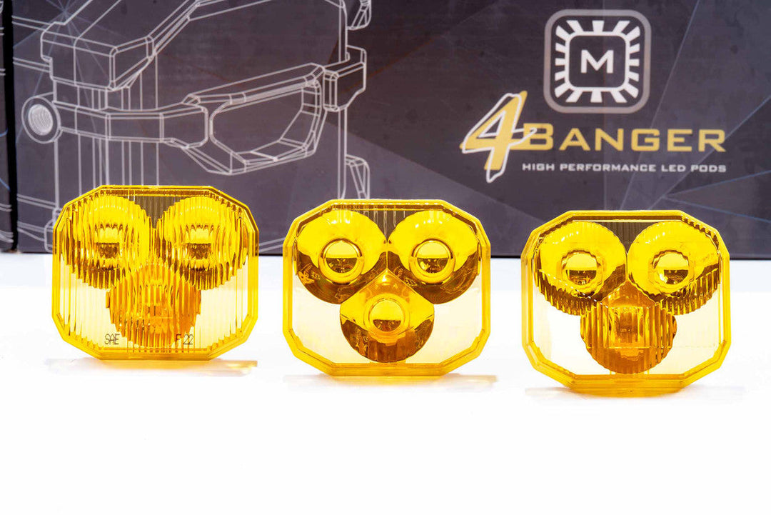 Yellow: Morimoto 4Banger Replacement Lens Optics-